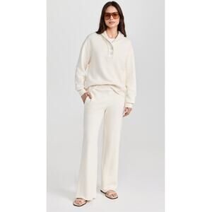 XIRENA Kass Sweatshirt Shawl Collar Welsley Fleece French Terry In Clouds M